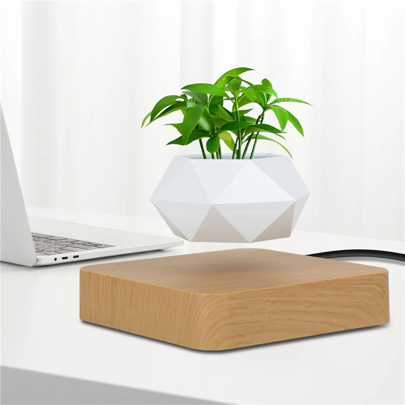 Geometric Levitating Plant Pot – Magnetic Suspension with 360-Degree Sunlight Exposure 5