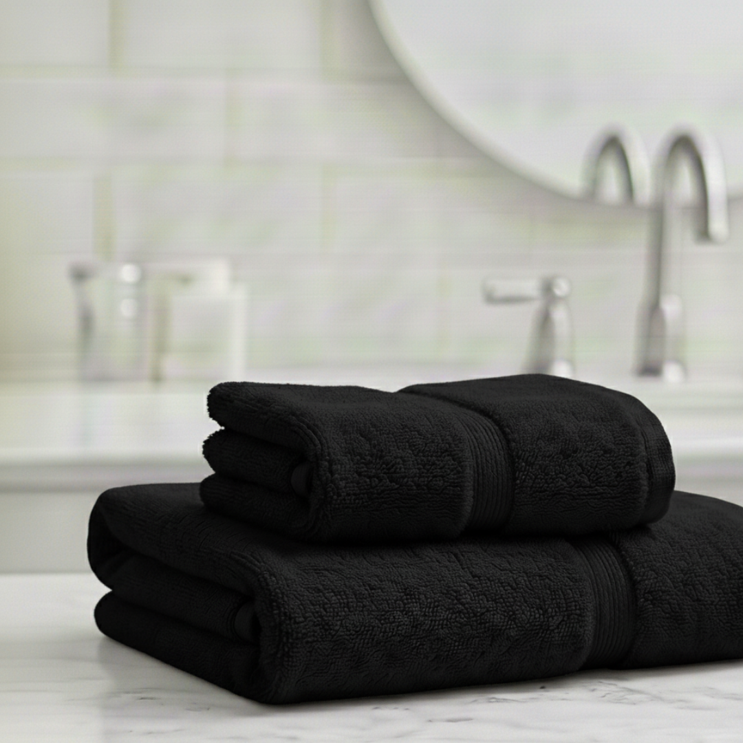 Heavyweight 100% Cotton Hand Towels – 2-Piece Set Hand-Drying Towels