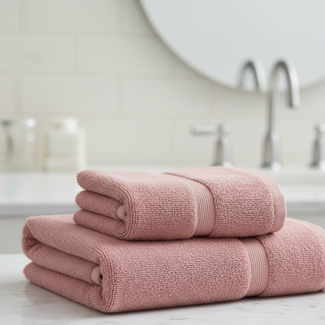 Heavyweight 100% Cotton Hand Towels – 2-Piece Set Hand-Drying Towels