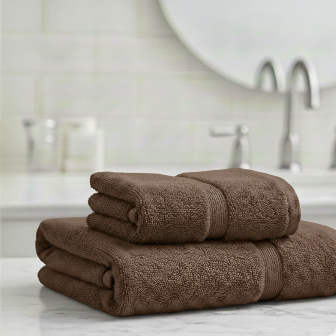 Heavyweight 100% Cotton Hand Towels – 2-Piece Set Hand-Drying Towels