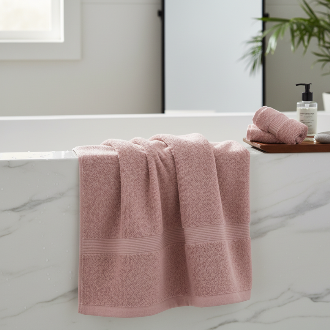 Heavyweight 100% Cotton Hand Towels – 2-Piece Set Hand-Drying Towels
