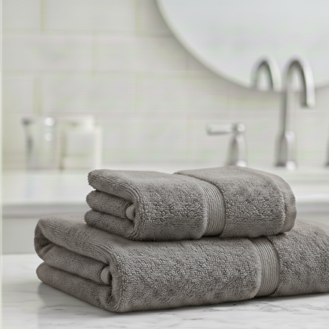 Heavyweight 100% Cotton Hand Towels – 2-Piece Set Hand-Drying Towels