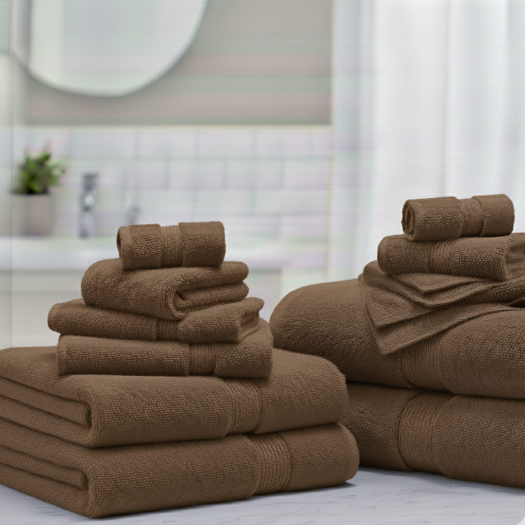 Heavyweight 16-Piece Cotton Spa Bundle – Hotel Quality Towel Set