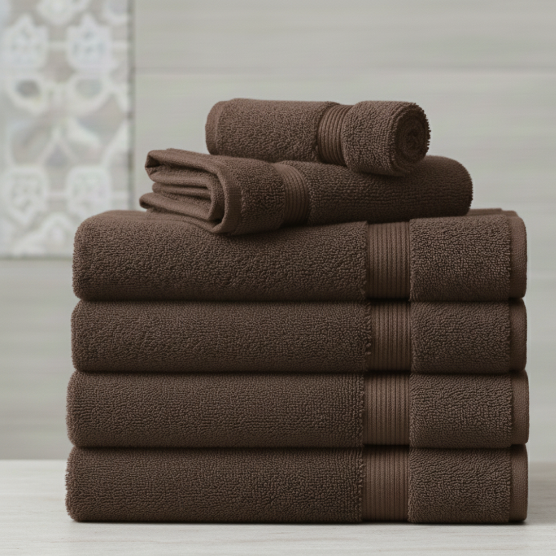 Heavyweight 6-Piece Cotton Spa Bundle – Hotel Quality Towel Set
