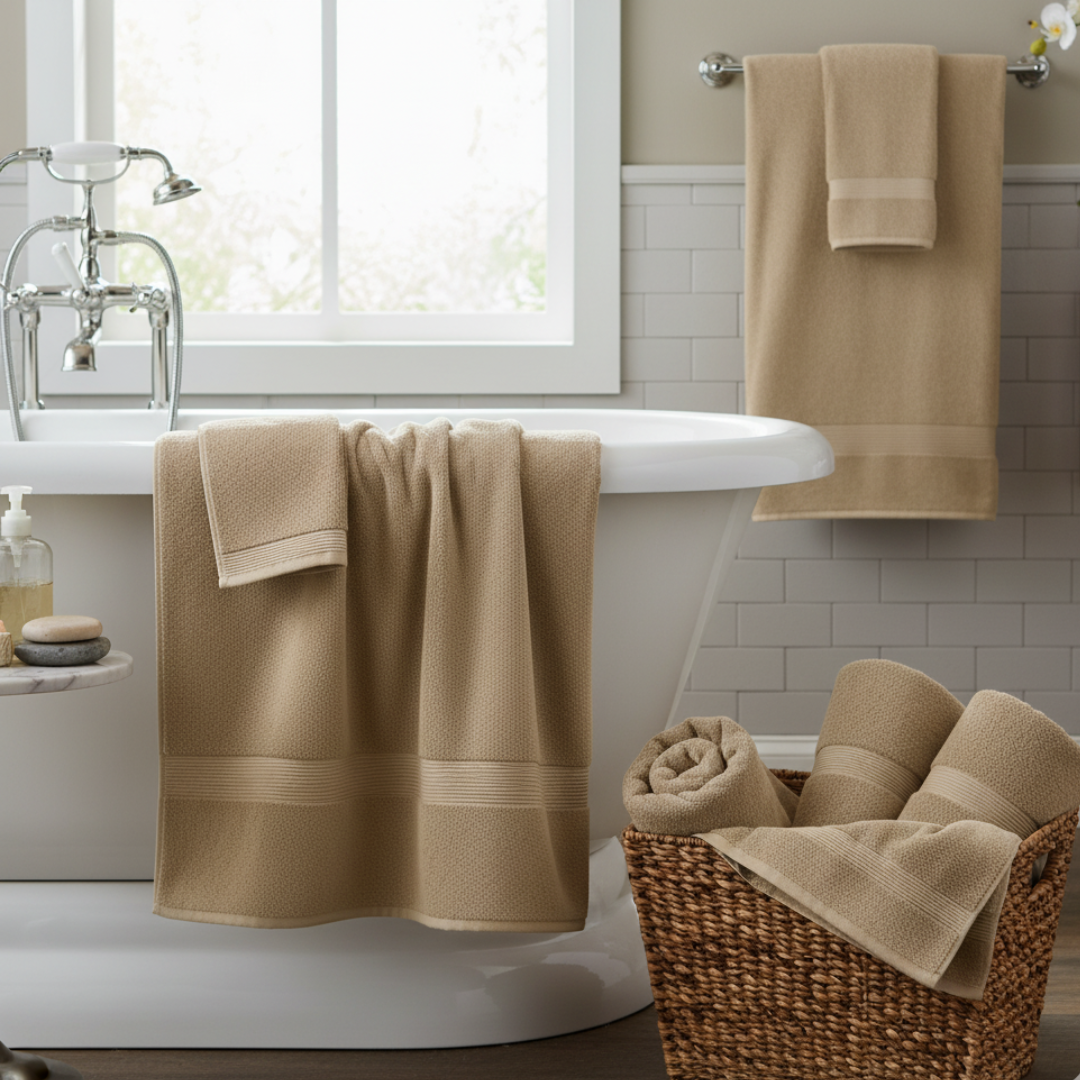 Heavyweight 8-Piece Cotton Spa Bundle – Hotel Quality Towel Set