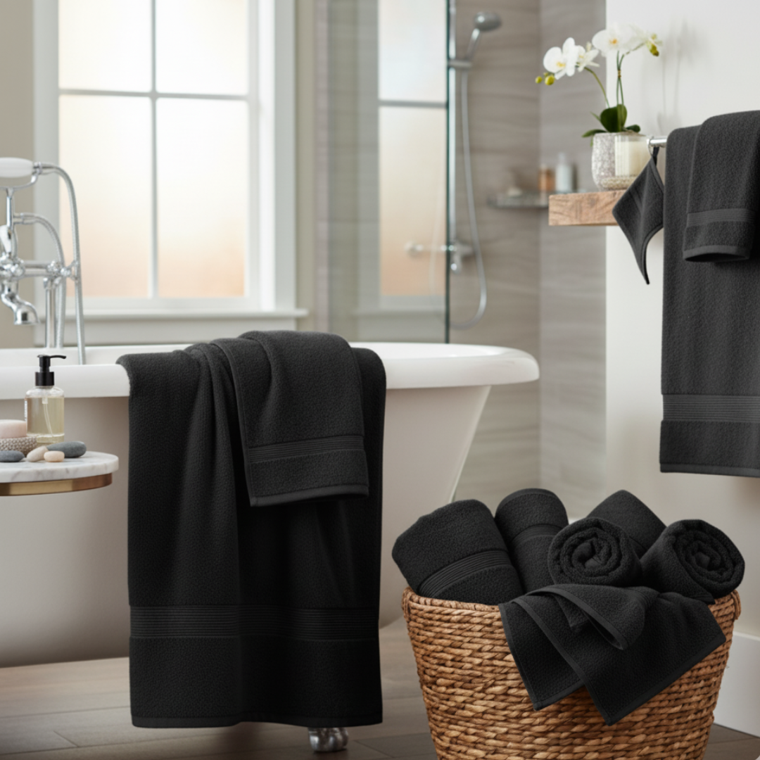 Heavyweight 8-Piece Cotton Spa Bundle – Hotel Quality Towel Set