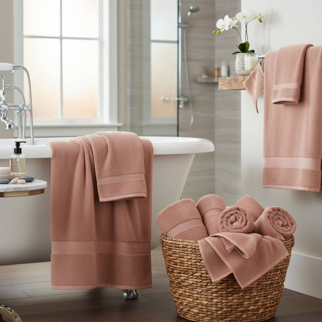 Heavyweight 8-Piece Cotton Spa Bundle – Hotel Quality Towel Set