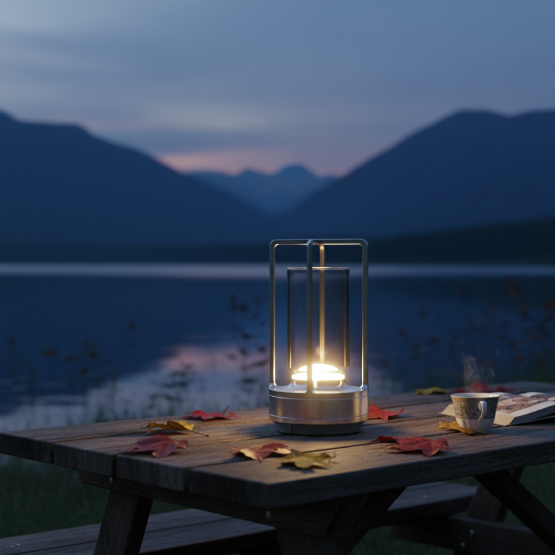 Japan Crystal Lantern – Cordless Dimmable LED Glass & Aluminum Table Lamp
