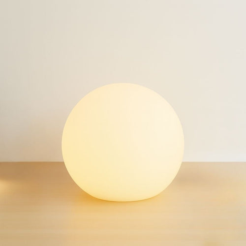 LED Moon Globe Lamp | Cordless Rechargeable Orb Minimalist Frosted Glass