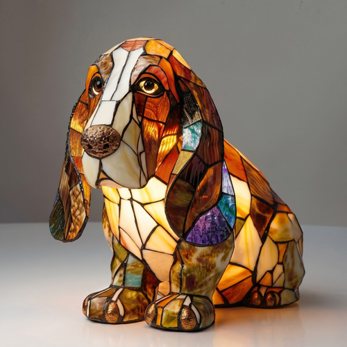 LED Night Light – Adorable Dog Breed Statue for Cozy Home Decor