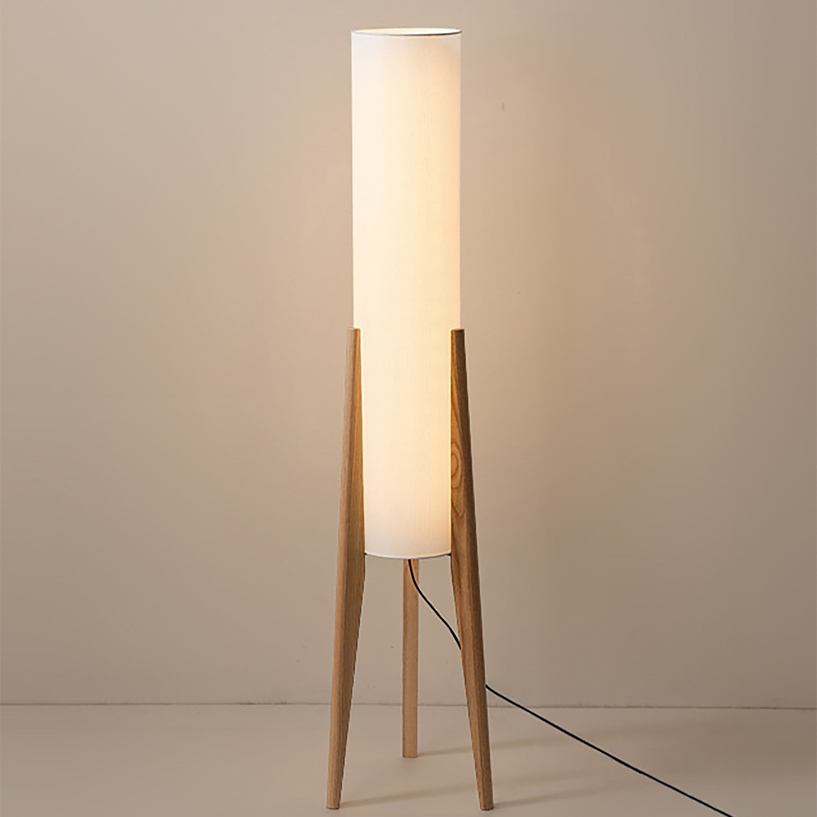 LignumLinea Minimalist Walnut Wood Floor Lamp - Nordic LED Standing Light 4