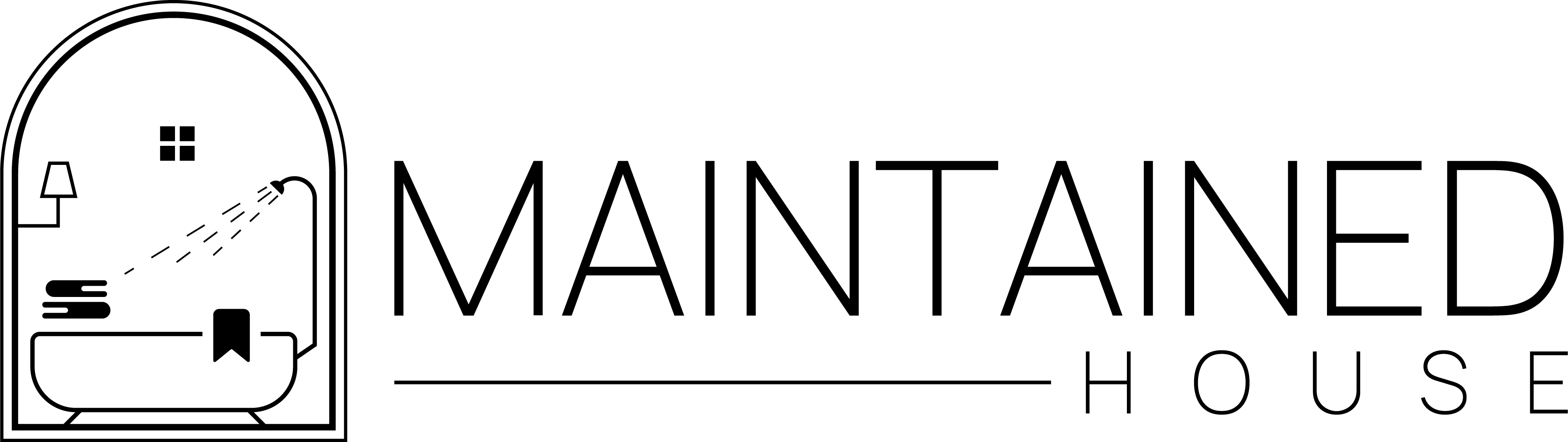 Logo of 'Maintained House' with a minimalistic design