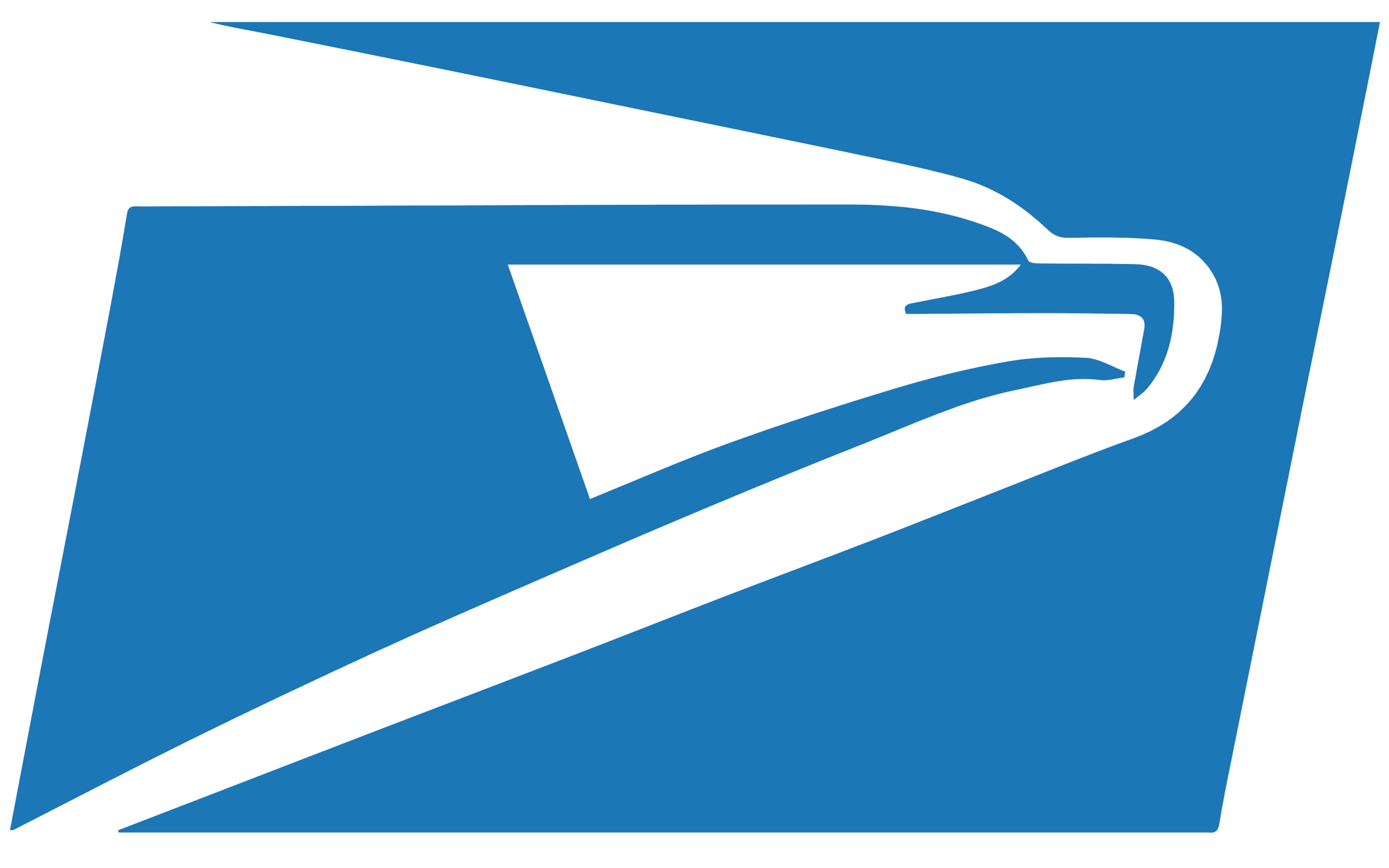 Logo of a green eagle on a blue background