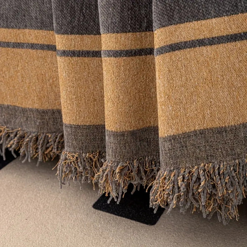 Luxurious Chenille Sofa Cover – Reversible Design with Striking Tiger Motif 4
