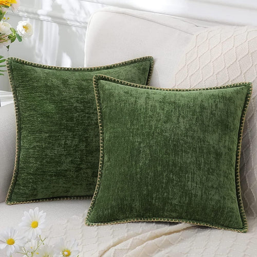 Luxurious Decorative Cushion Cover | Soft Chenille Fabric with Elegant Design for Couch