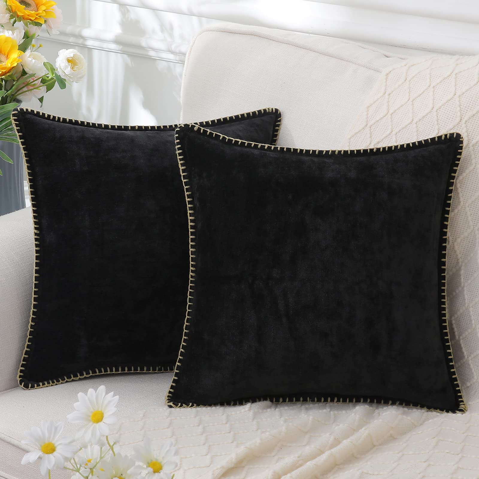 Luxurious Decorative Cushion Cover – Soft Chenille Fabric with Elegant Design for Couch 4
