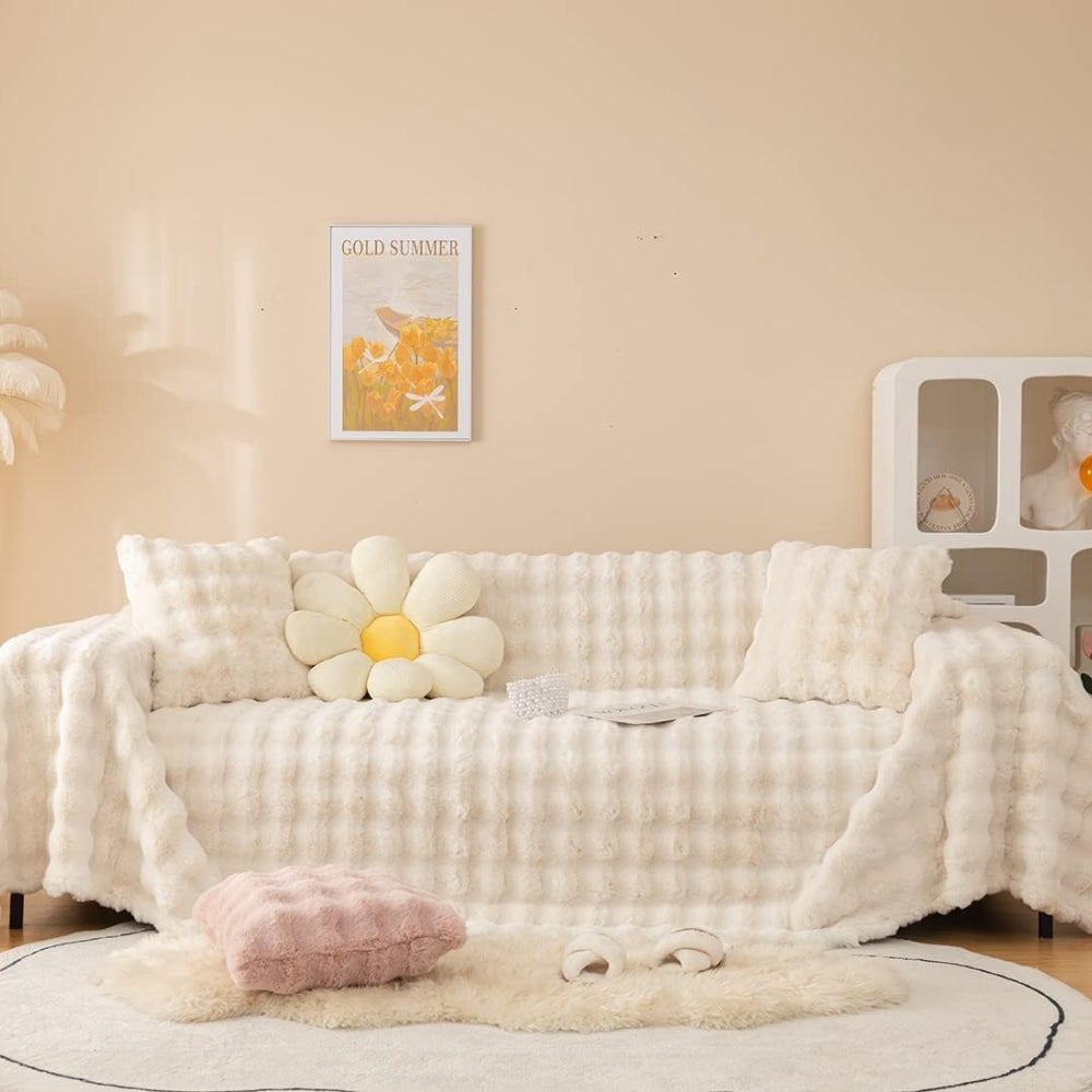 Luxurious Soft Faux Fur Blanket – Plush, Cozy, Machine Washable Sofa Cover 1