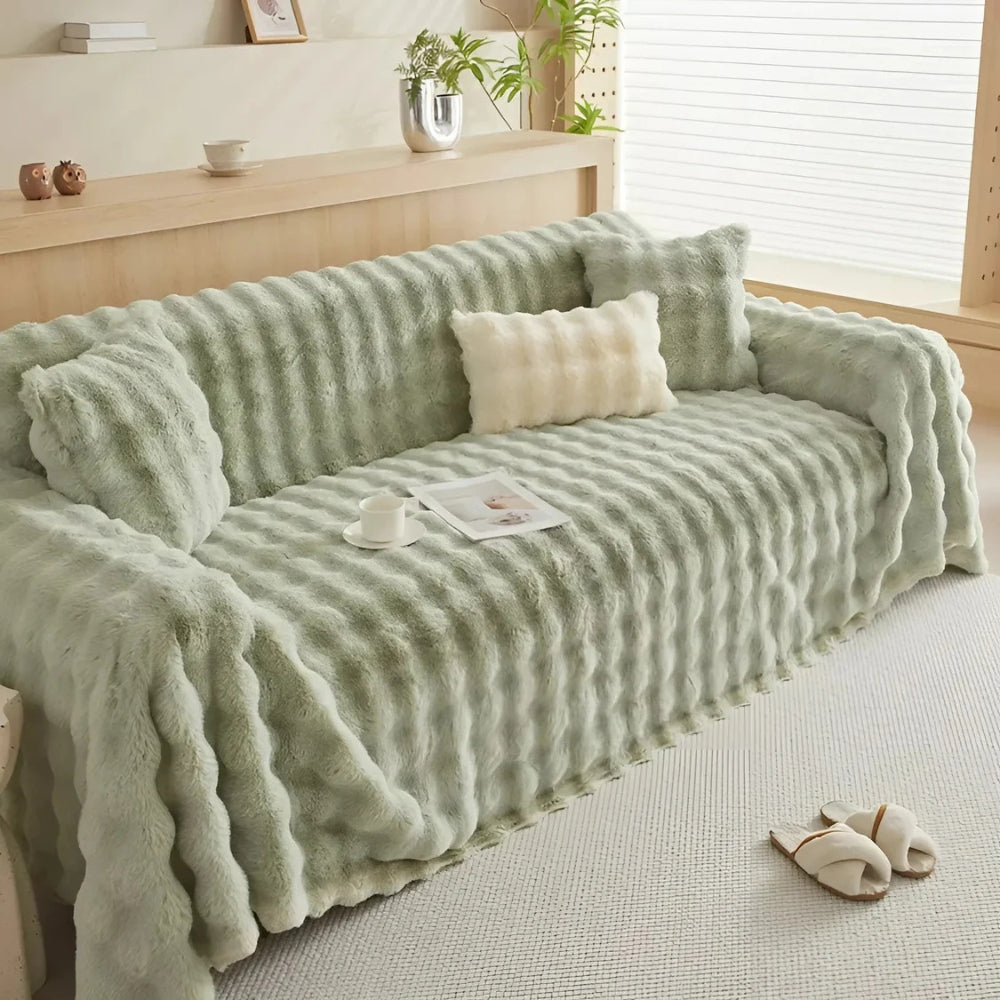 Luxurious Soft Faux Fur Blanket – Plush, Cozy, Machine Washable Sofa Cover 5