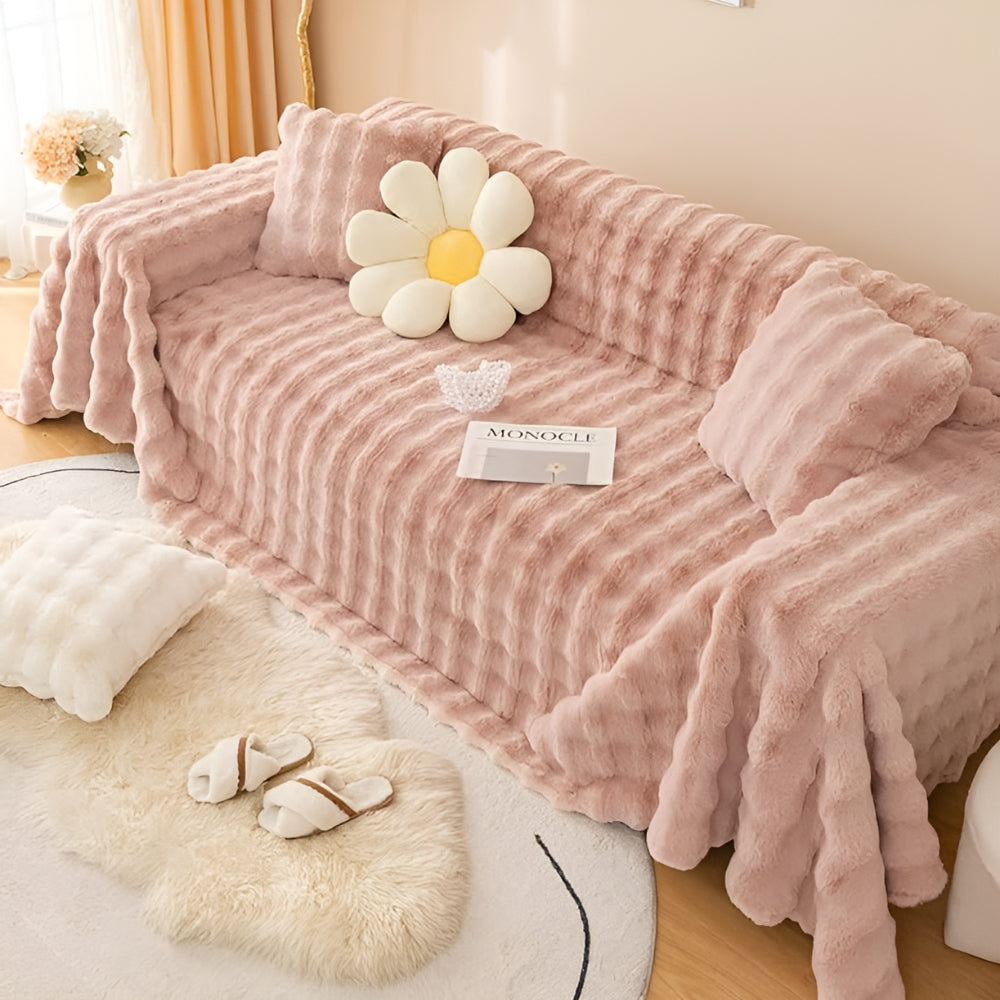 Luxurious Soft Faux Fur Blanket – Plush, Cozy, Machine Washable Sofa Cover 8