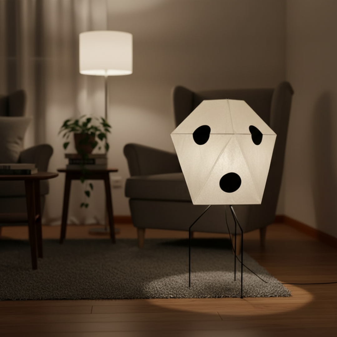 Minimalist Rice Paper Standing Lamp - Modern Boho Tripod Floor Light for Living Room 7