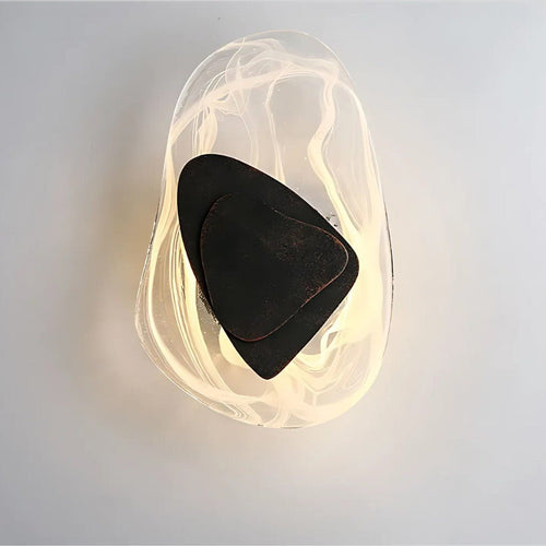 Modern Crystal Wall Sconce | Layered Triangle Accent Organic Nordic Glass