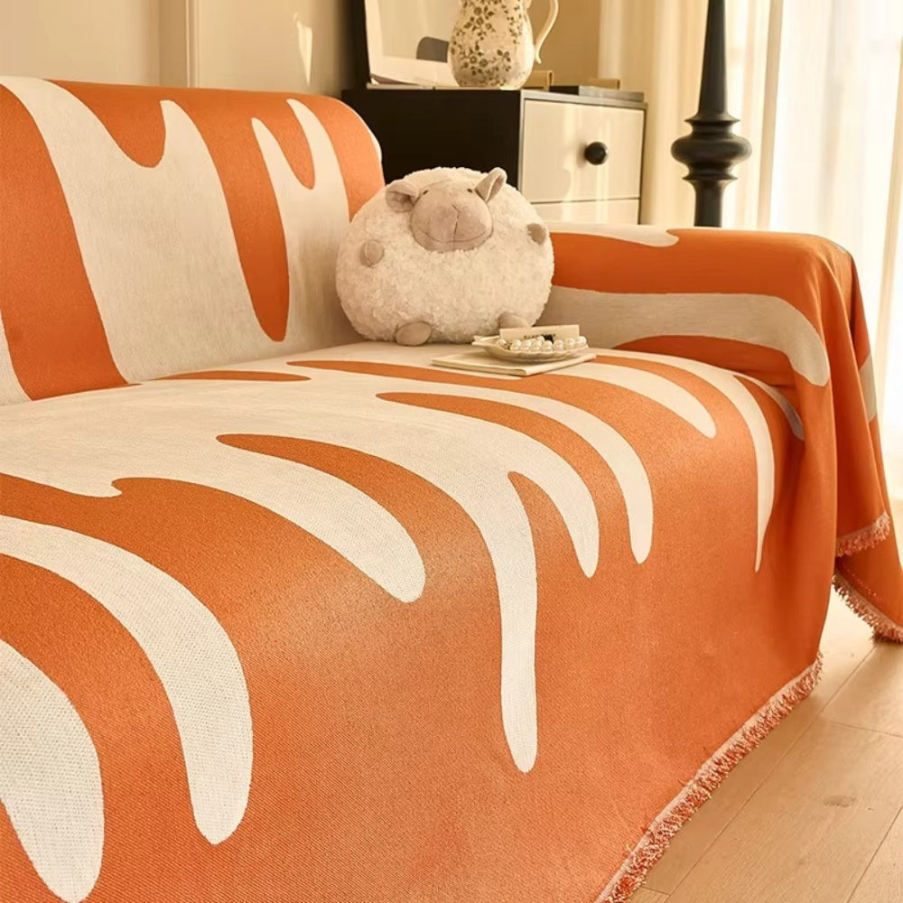 Modern Chenille Slipcover Sofa – Stylish Dripping Pattern with Universal Fit 2