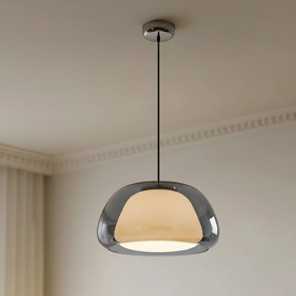 Modern Glass Pendant Light – Adjustable Dome Design for Kitchen Island and Dining Areas 1