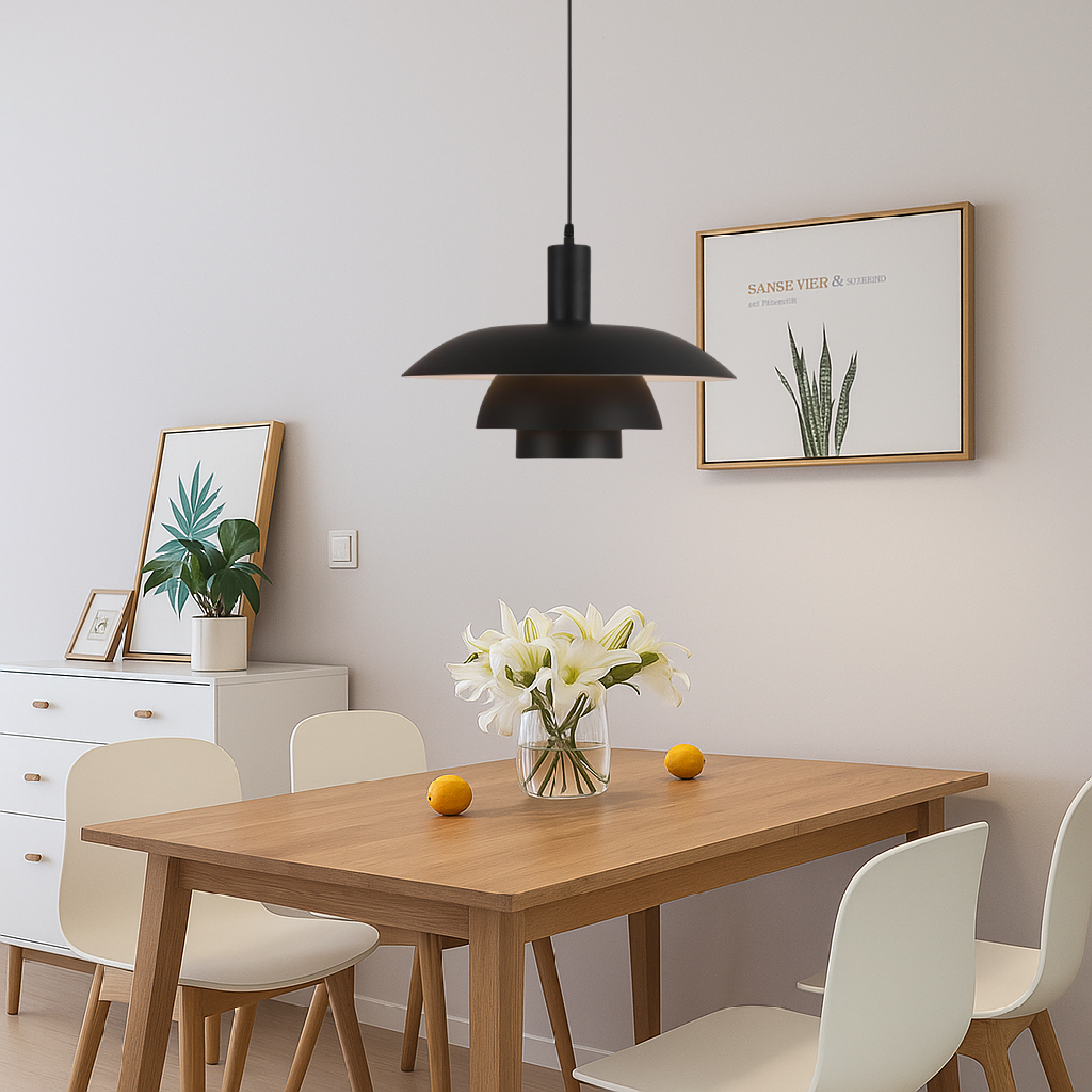 Modern Scandinavian Tiered Pendant Light – Dimmable LED, Metal Design for Kitchen Island 8