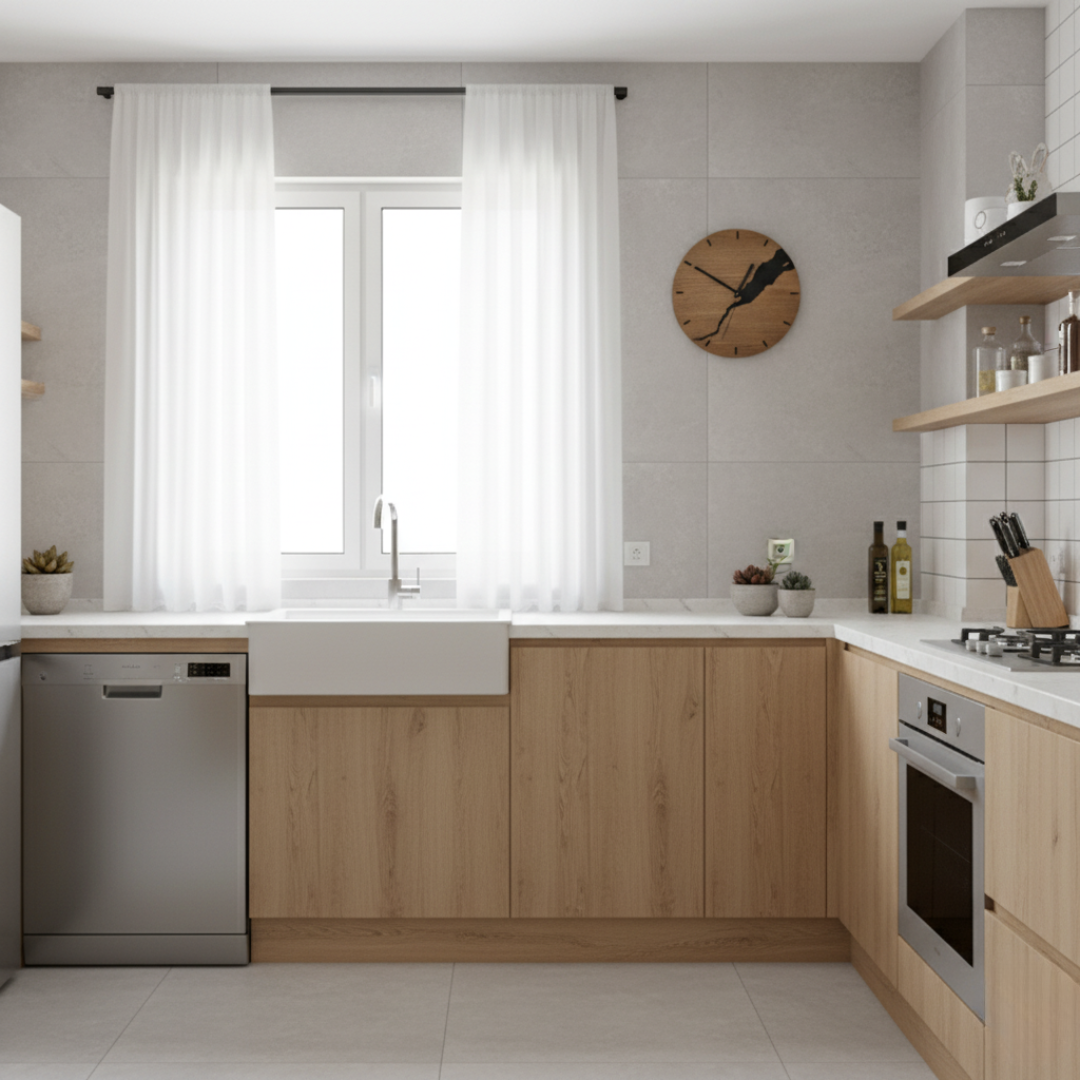 Modern Walnut Wall Clock – Minimalist Design with Custom Dial Options 1