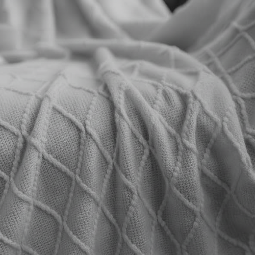 Monarch Diamond Bobble Knit Throw Blanket - Lightweight Geometric Lattice with Tassels