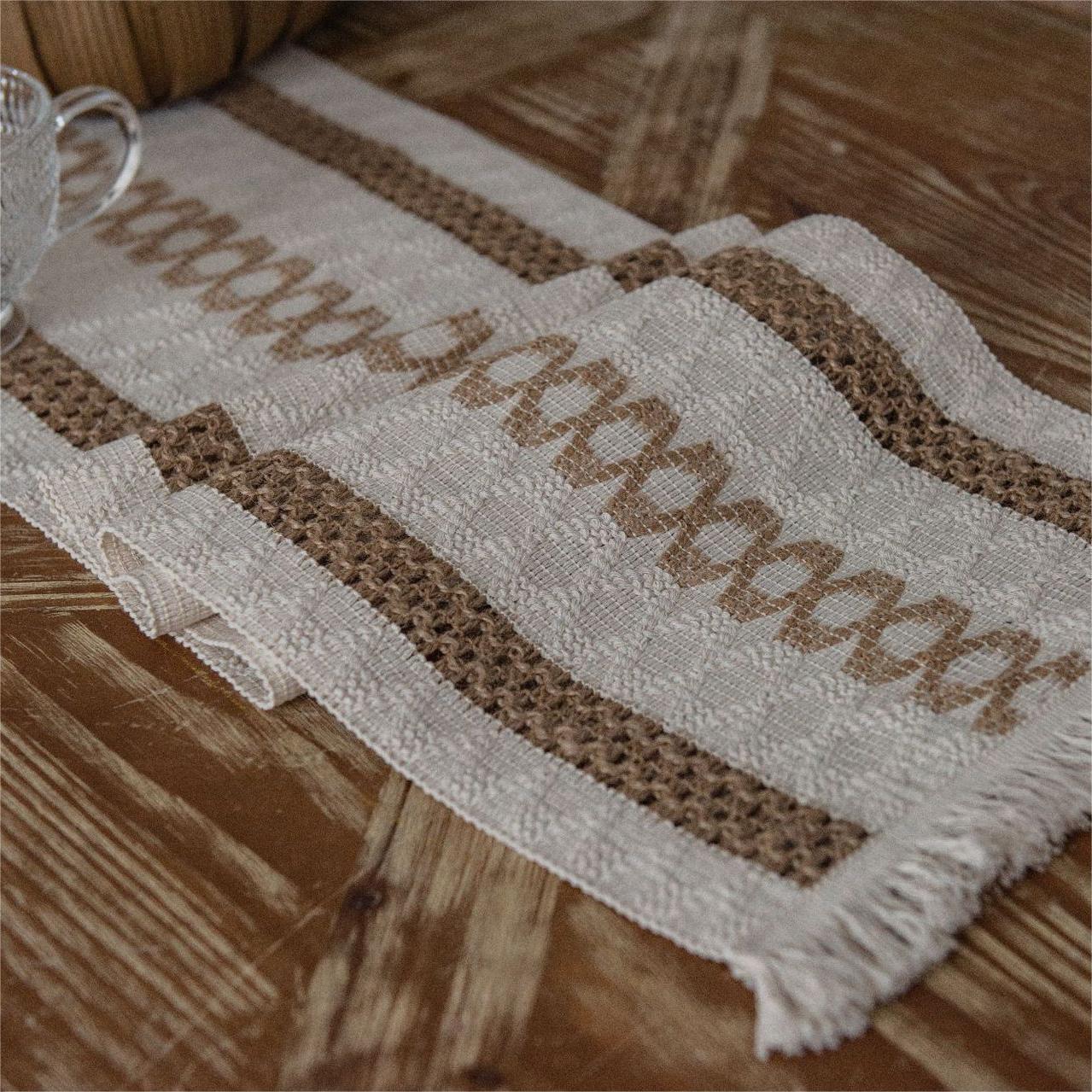 Natural Hemp Table Runner – Handcrafted Design, Durable Cotton and Flax Blend 2
