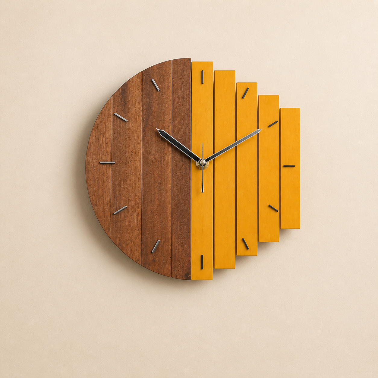 Natural Wooden Wall Clock Decor – Minimalist Style with Eco-Friendly Material 2
