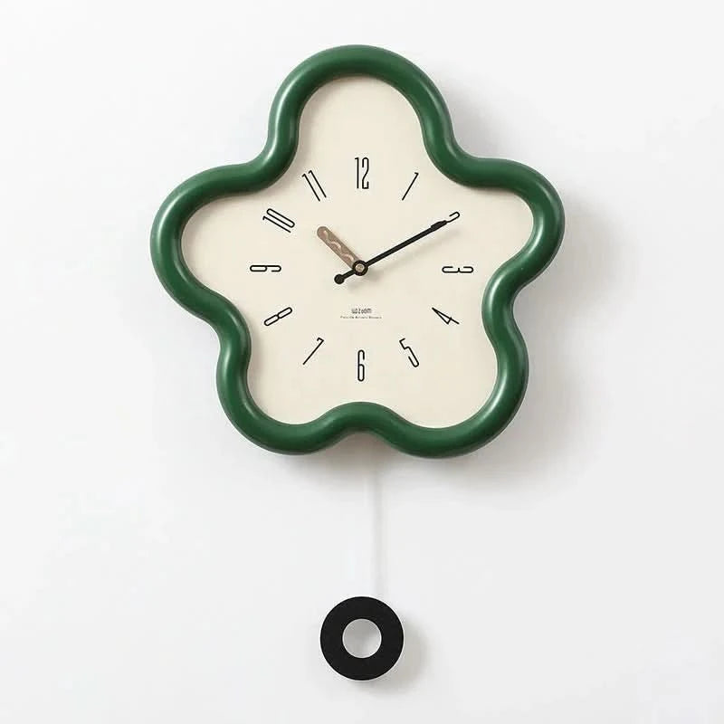 Nature-Inspired Wall Clock Decor – Elegant 3D Floral Design with Silent Sweep Movement 0