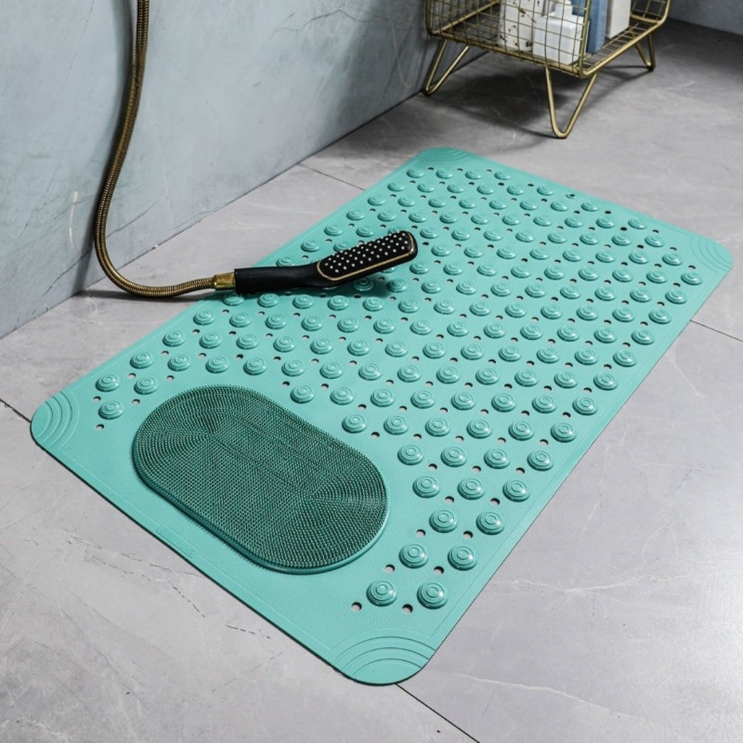 Non-Slip Shower Mat with Massage & Drainage. Secure Suction Cups. Essential Bath Rug for Home & Bathtub.