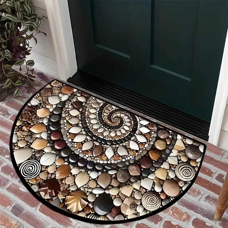 Ocean-Inspired Doormat – Coastal Spiral Design for Indoor and Outdoor Use 3