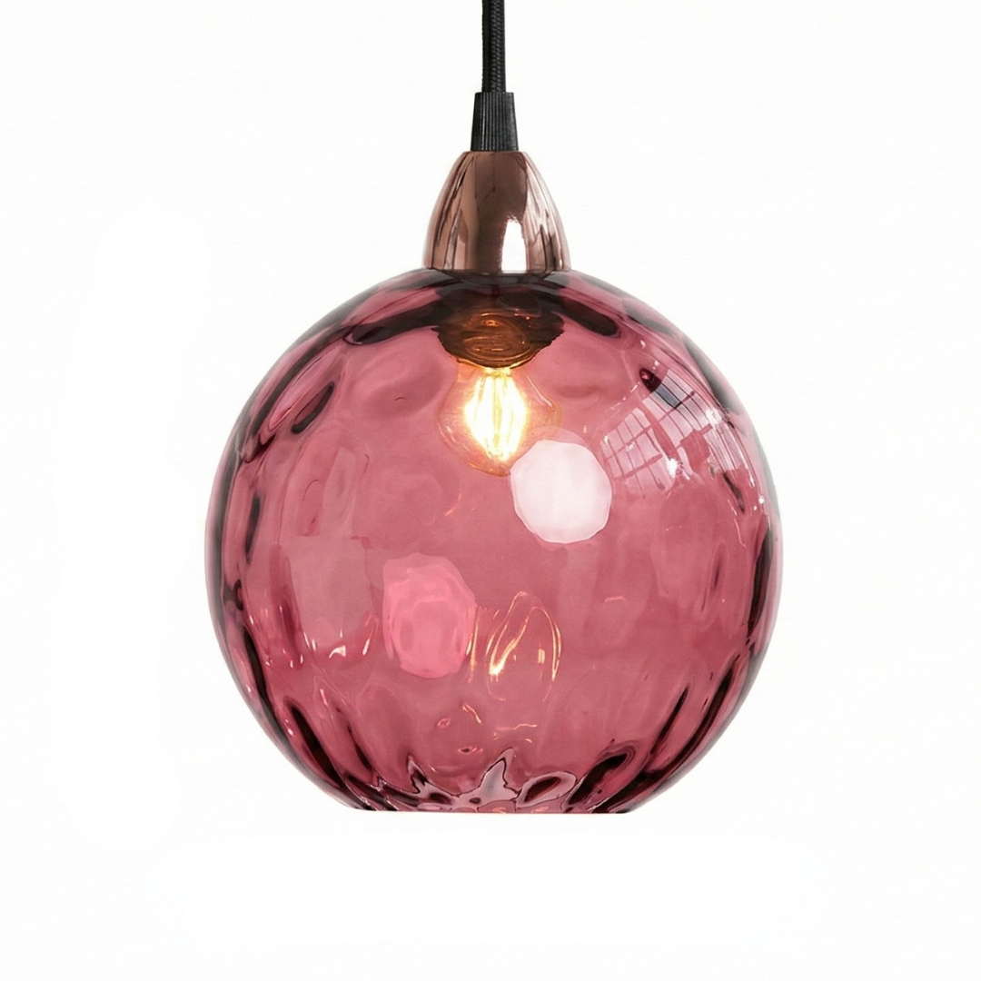 OrbisVitrum Clear Glass Globe Pendant Light - Modern E27 Ceiling Lamp 0