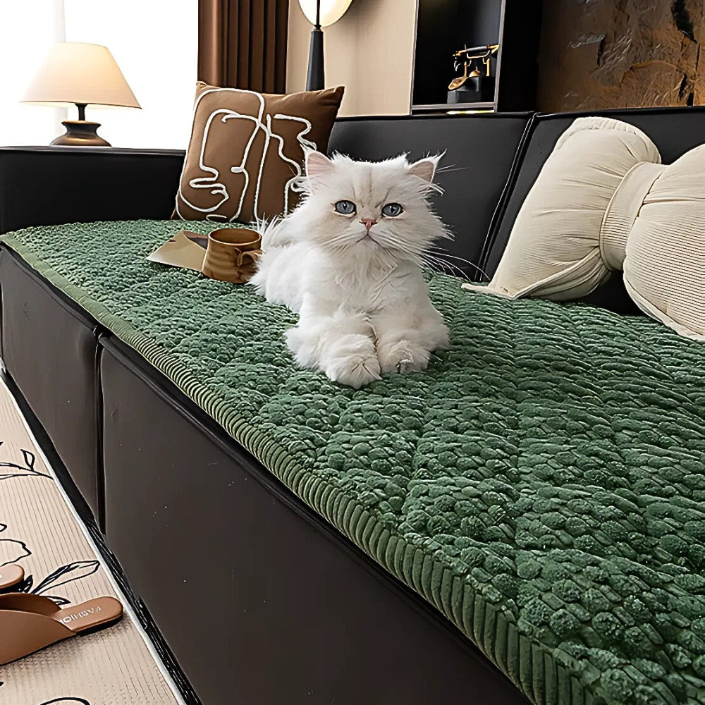 Pet-Friendly Quilted Sofa Cover – Soft Microfiber with Non-Slip Design and Geometric Pattern 6