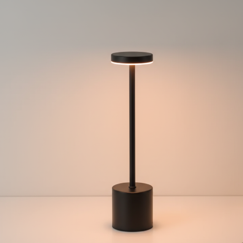 Sculptura Rechargeable LED Table Lamp - Cordless Minimalist Brass Desk Light