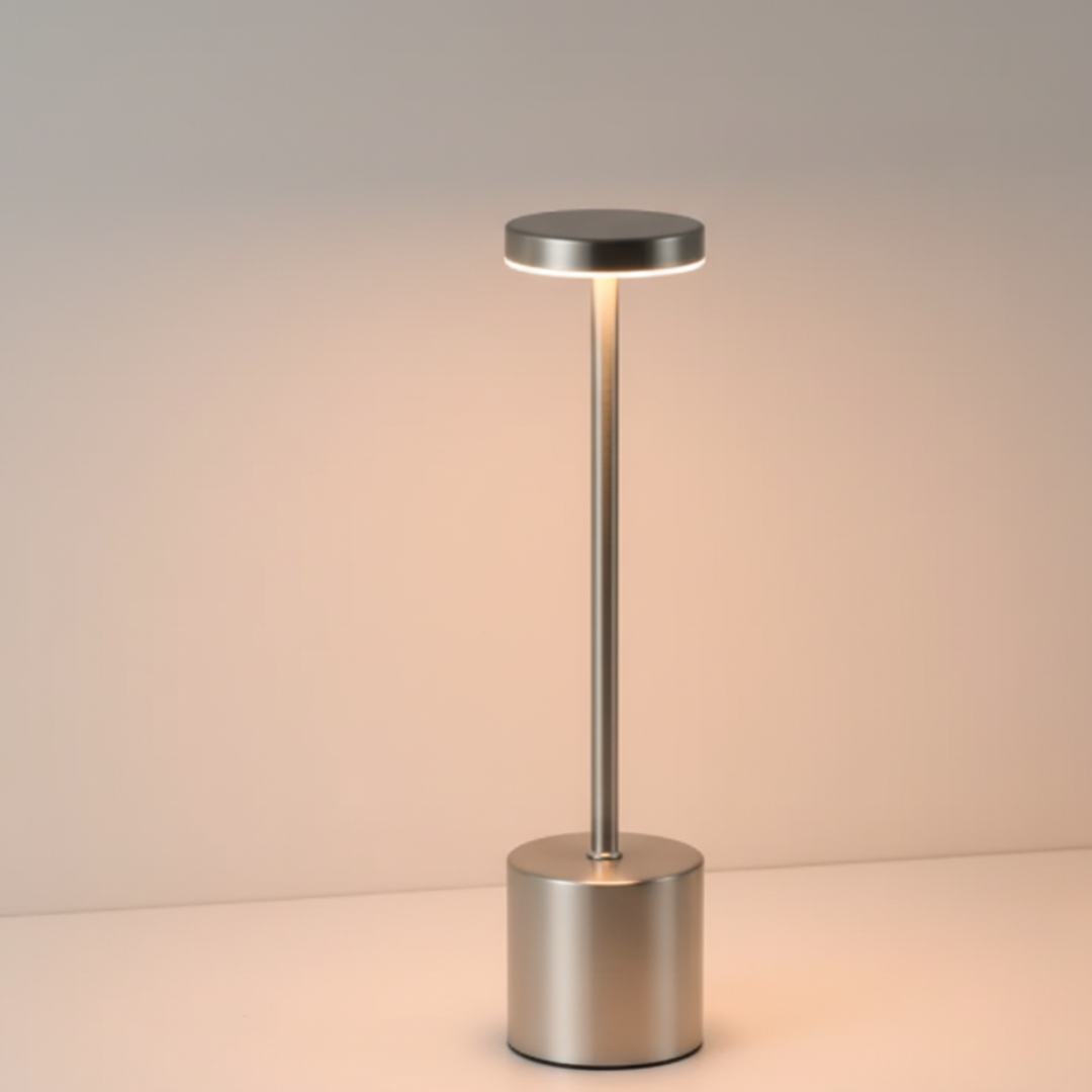 Sculptura Rechargeable LED Table Lamp - Cordless Minimalist Brass Desk Light 3