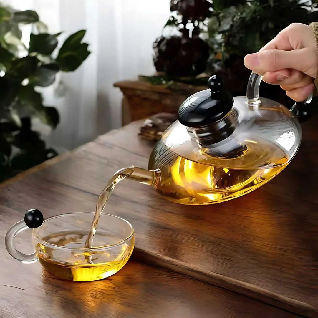 Sereno Filtration Teapot Set – Heat-Resistant Borosilicate Minimalist Modern Style