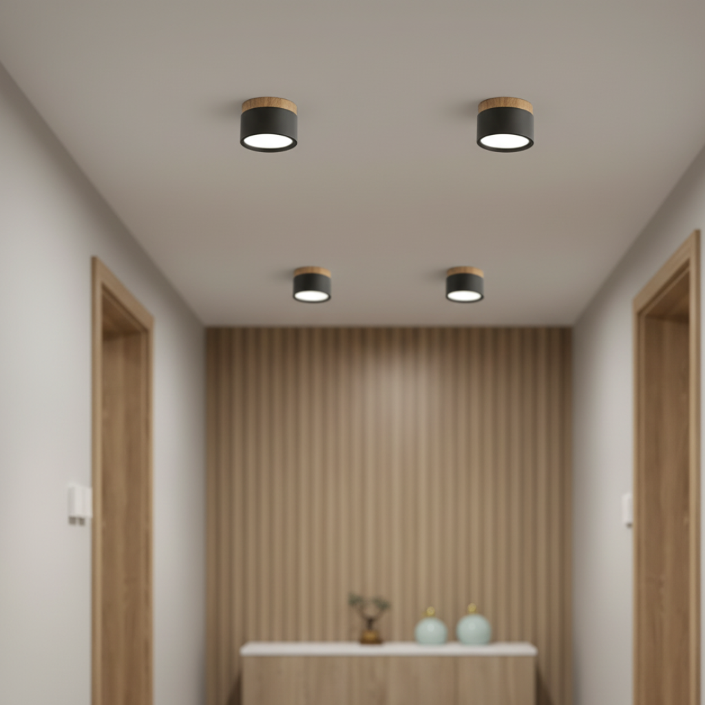 Sleek Modern Flush Mount Ceiling Light – Energy-Efficient LED Aluminum Fixture 3