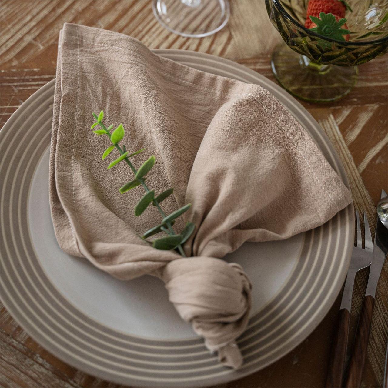Soft Cotton Dining Napkins Set – Durable, Elegant, Machine Washable 10