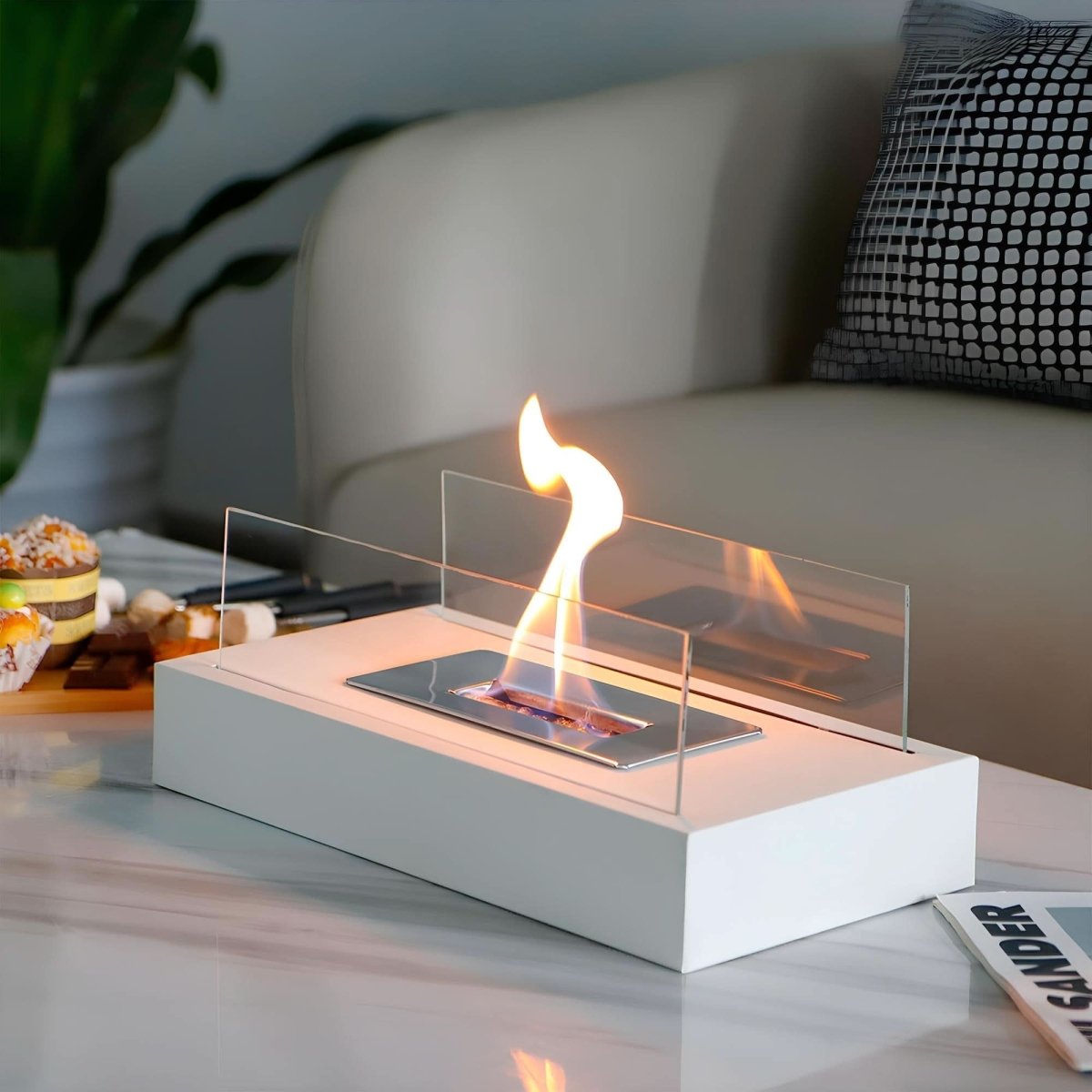 Table Fireplace – Portable Bioethanol Design with Modern Style and Clean Burning Flame 1
