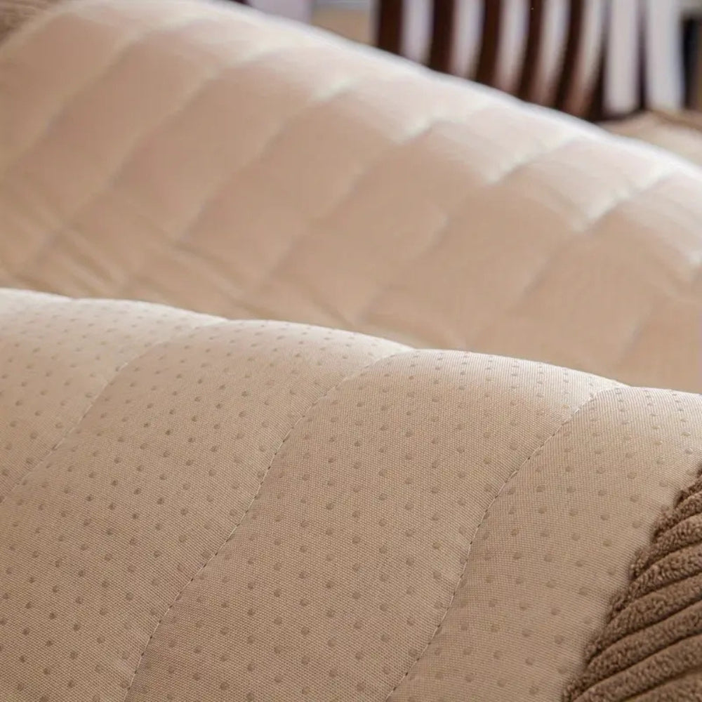 Thick Plush Sofa Cover – Soft Microfiber Blend with Non-Slip Backing for Pet-Friendly Comfort 5