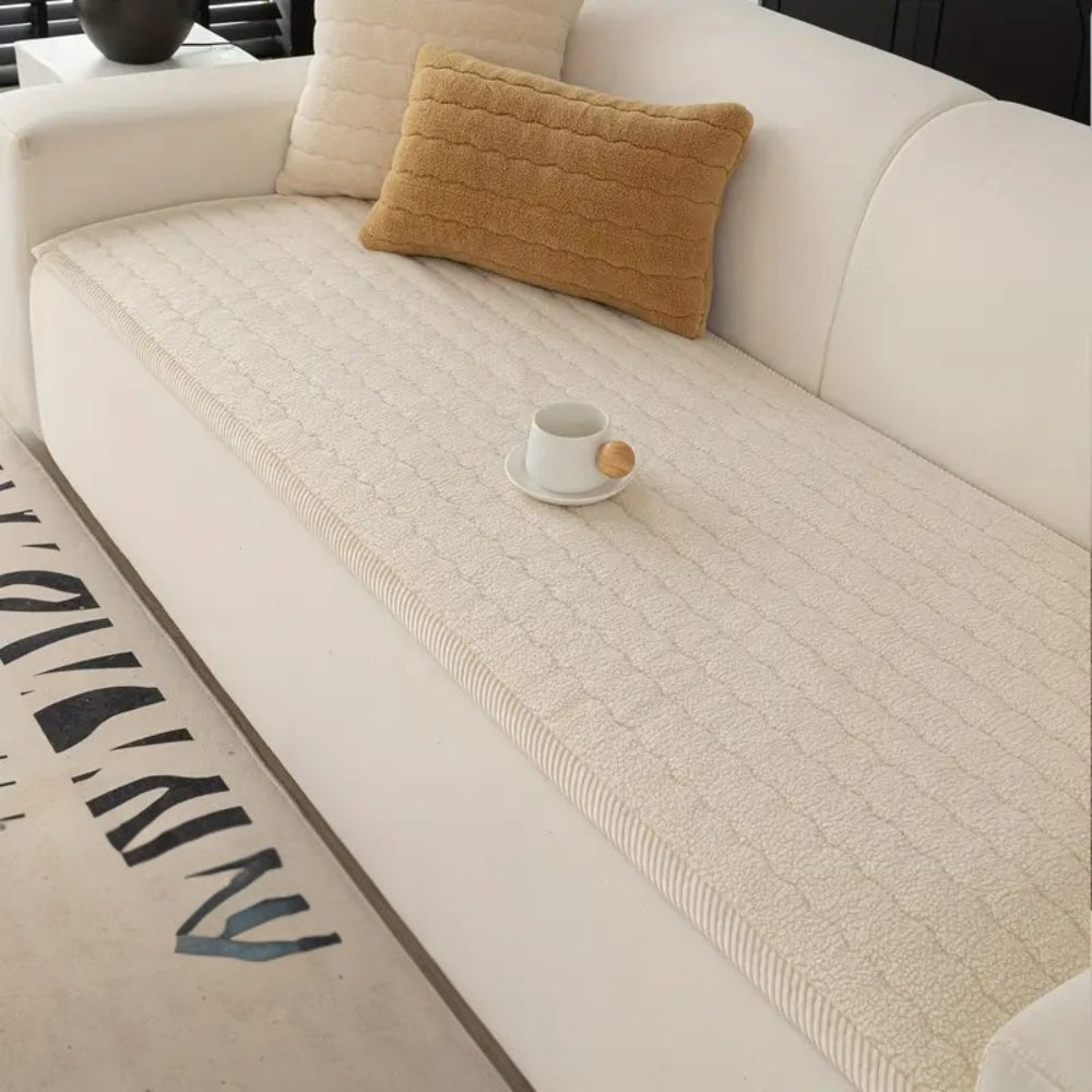 Thick Plush Sofa Cover – Soft Microfiber Blend with Non-Slip Backing for Pet-Friendly Comfort 6