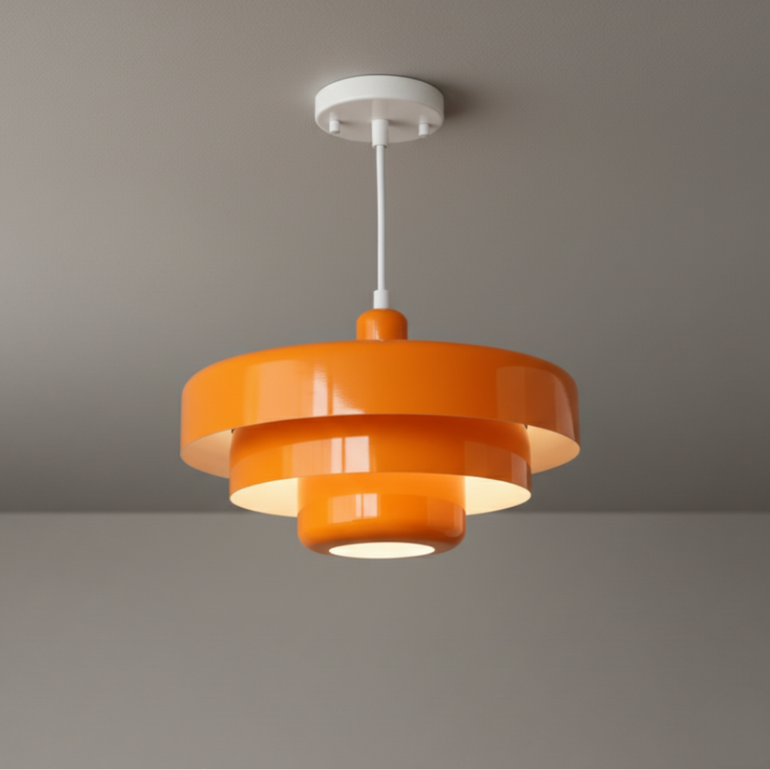 Vintage Faceted LED Pendant Light - 28cm Metal Ceiling Lamp, 3000K Warm White 1