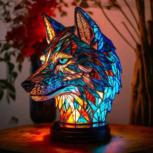 VitraFauna Artistic Table Lamp – Unique Stained Glass Animal Designs