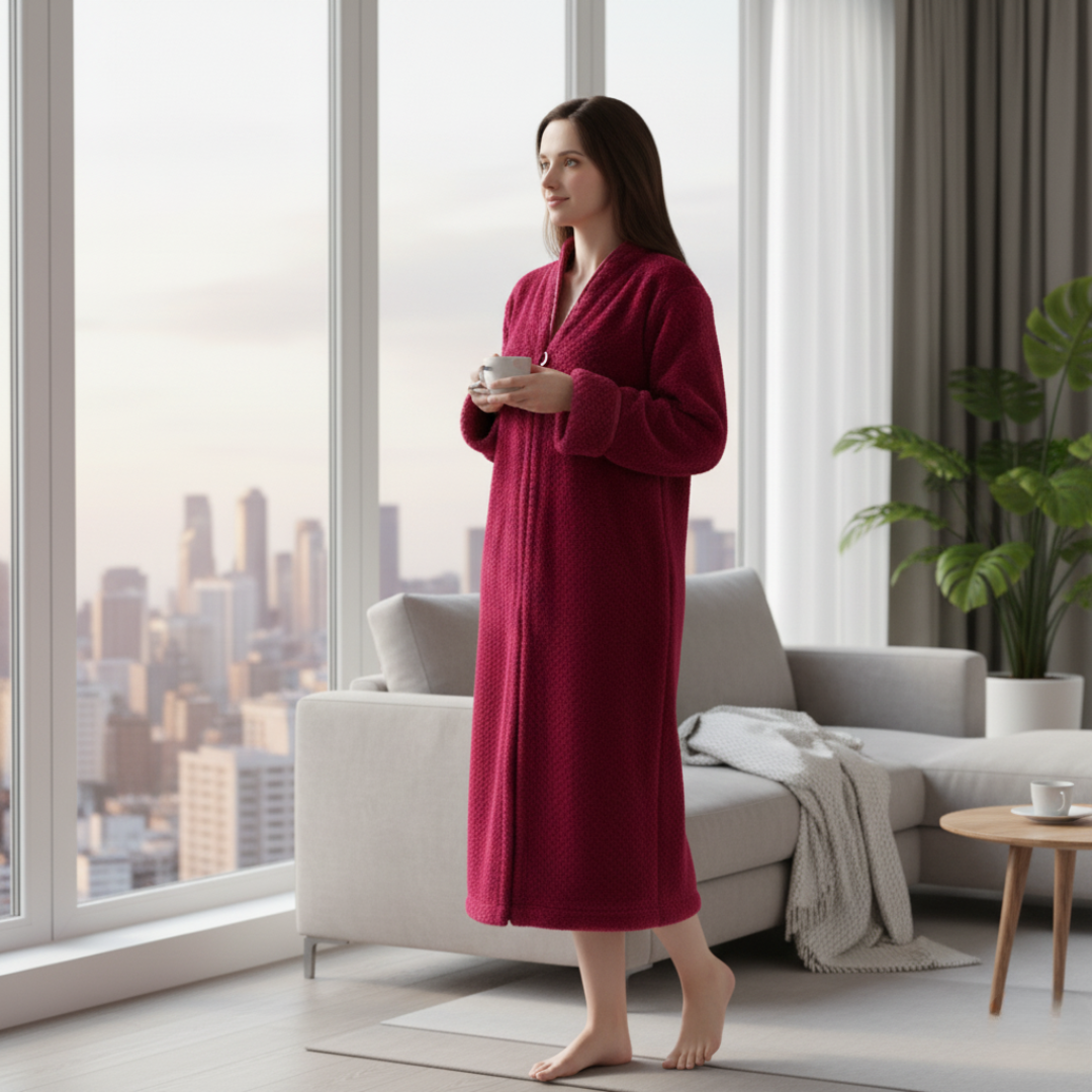 Women’s Soft Fleece Long Robe for Home and Sleep
