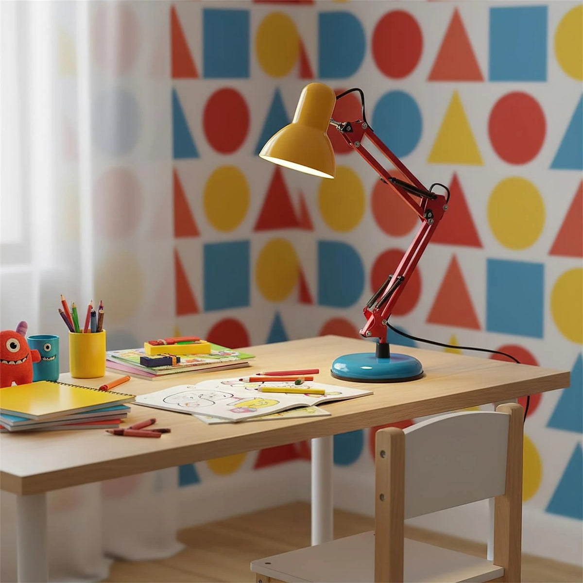 Maintained House Architect Desk Lamp - Color Block on a kids' desk