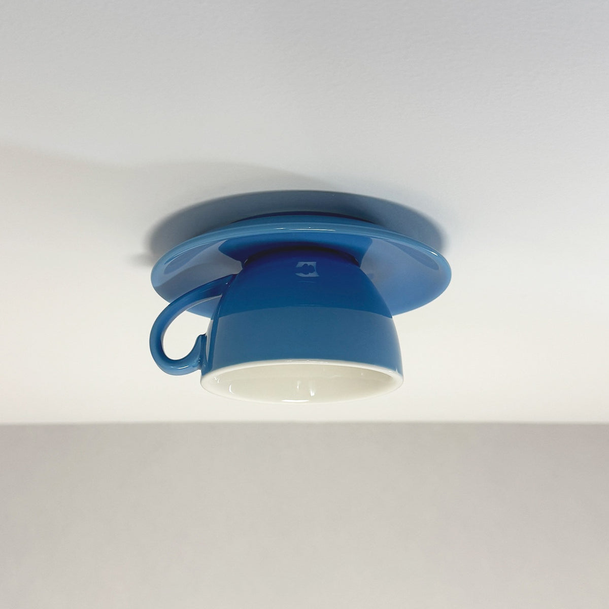 Maintained House Ceramic Teacup Ceiling Light - Blue